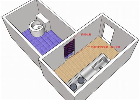 廚房廁所|廁所門開於廚房內